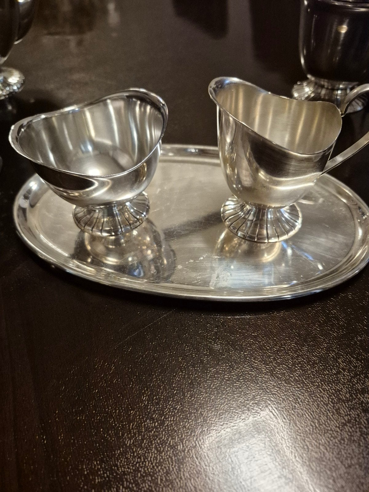 verzilverde Douwe egberts Roomset, Ophalen of Verzenden