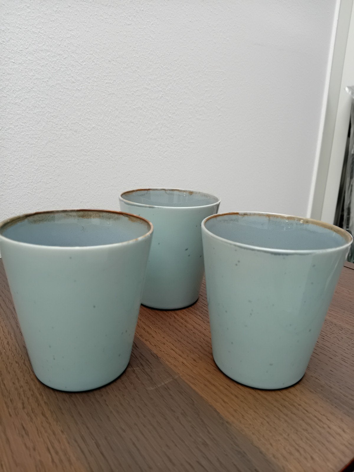 Set van 3 Serax mokken/kopjes - lichtblauw/grijs NIEUW, Ophalen of Verzenden