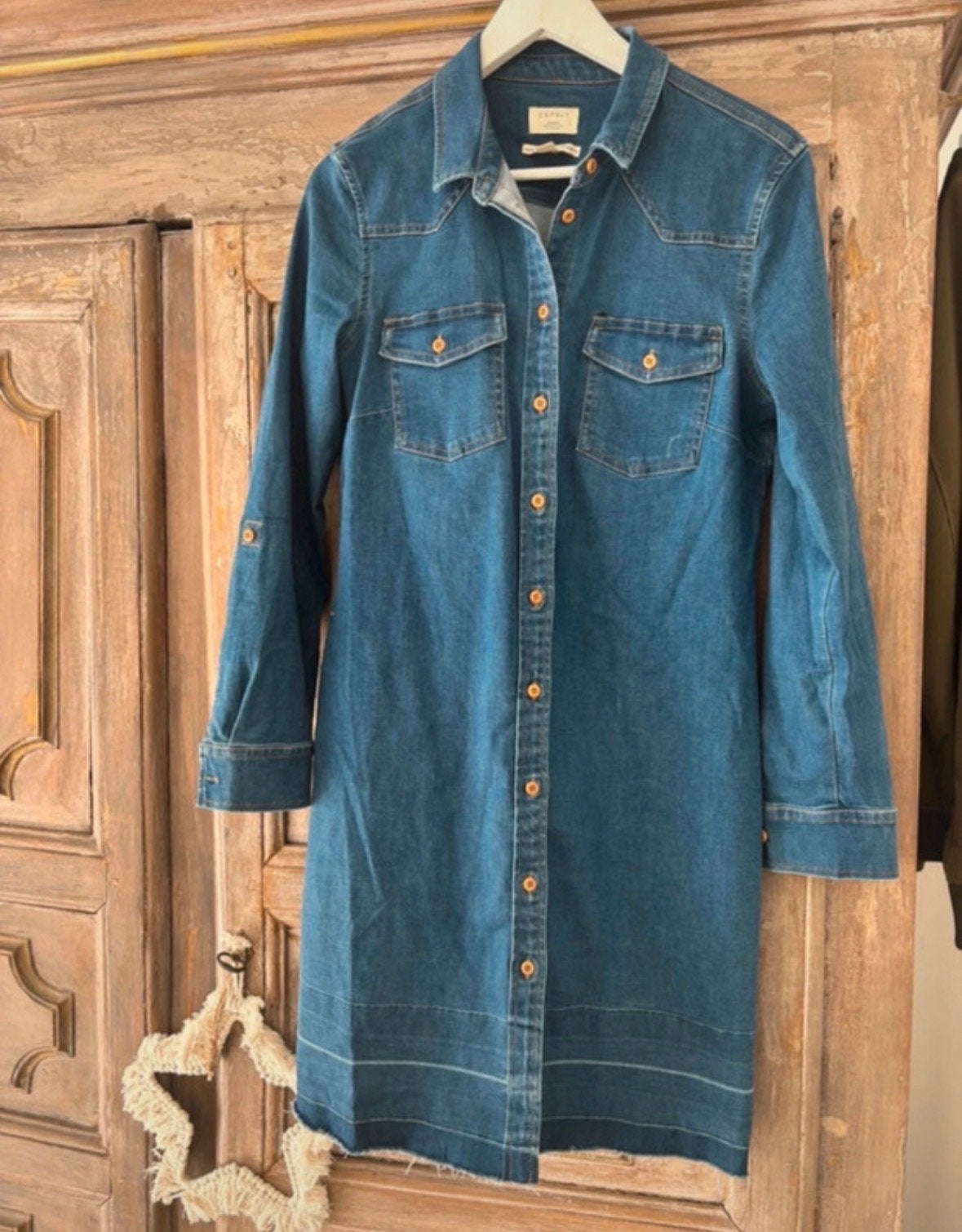 Esprit spijkerjurk met stretch - Maat M, Kleding | Dames, Ophalen of Verzenden, Zo goed als nieuw, Maat 38/40 (M), Blauw
