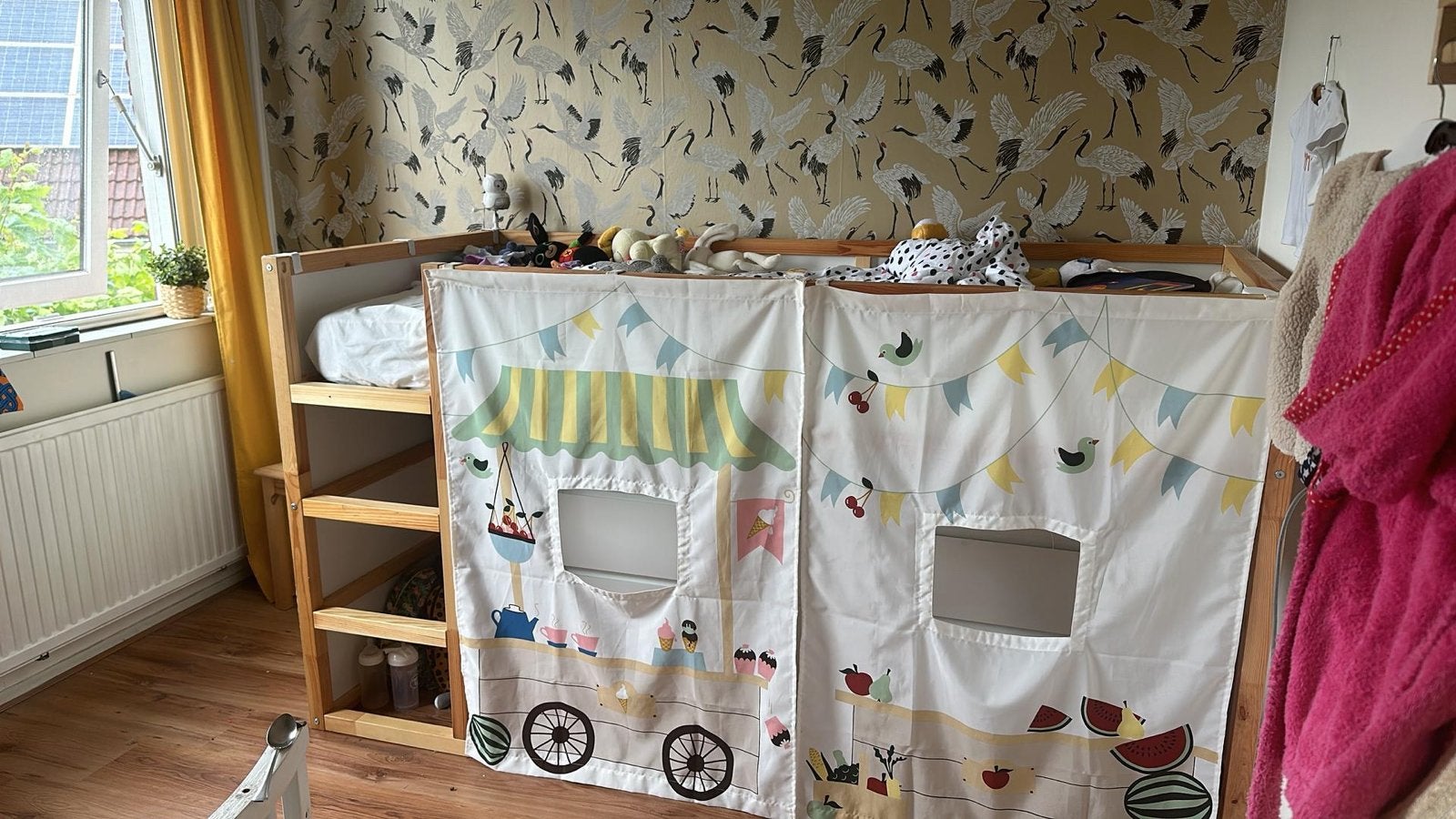IKEA Kura bed met bedgordijn - Keurige staat, Eenpersoons, Ophalen of Verzenden, Zo goed als nieuw, 200 cm
