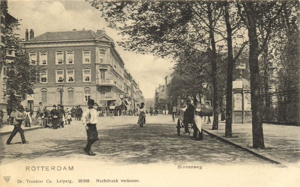 Rotterdam - Binnenweg - koets kar - ongelopen, Verzenden, Voor 1920, Ongelopen, Zuid-Holland