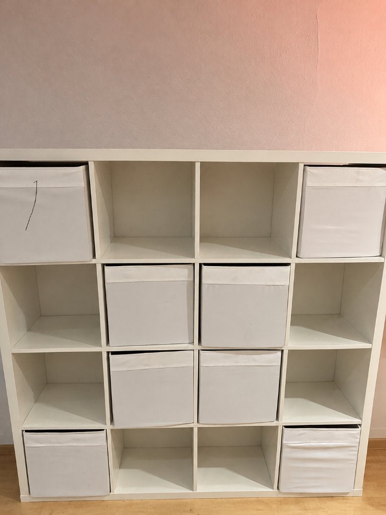 IKEA kallax - hoogglans wit, boekenkast, Ophalen, Gebruikt, 50 tot 100 cm, Minder dan 100 cm