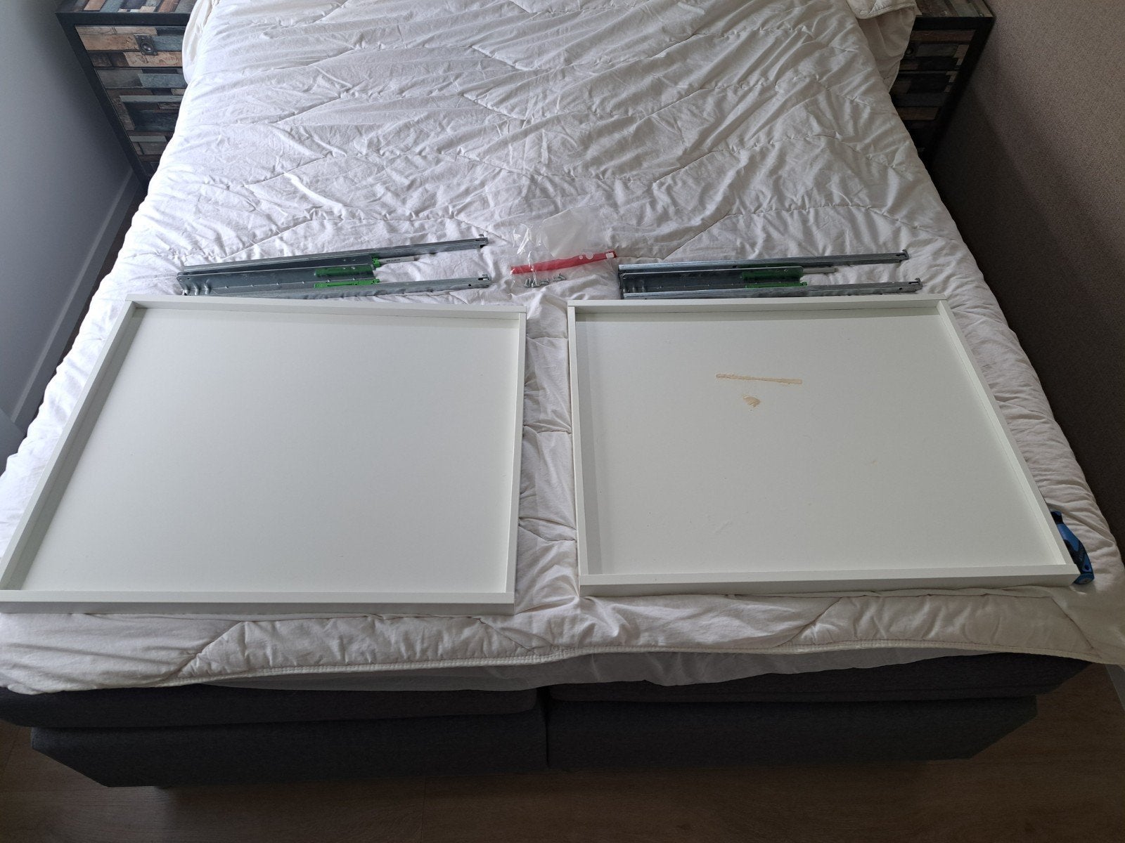 Ikea Komplement uitschuifplank 75x58 cm met geleiders, Huis en Inrichting, Ophalen, Met plank(en), Gebruikt, 50 tot 100 cm