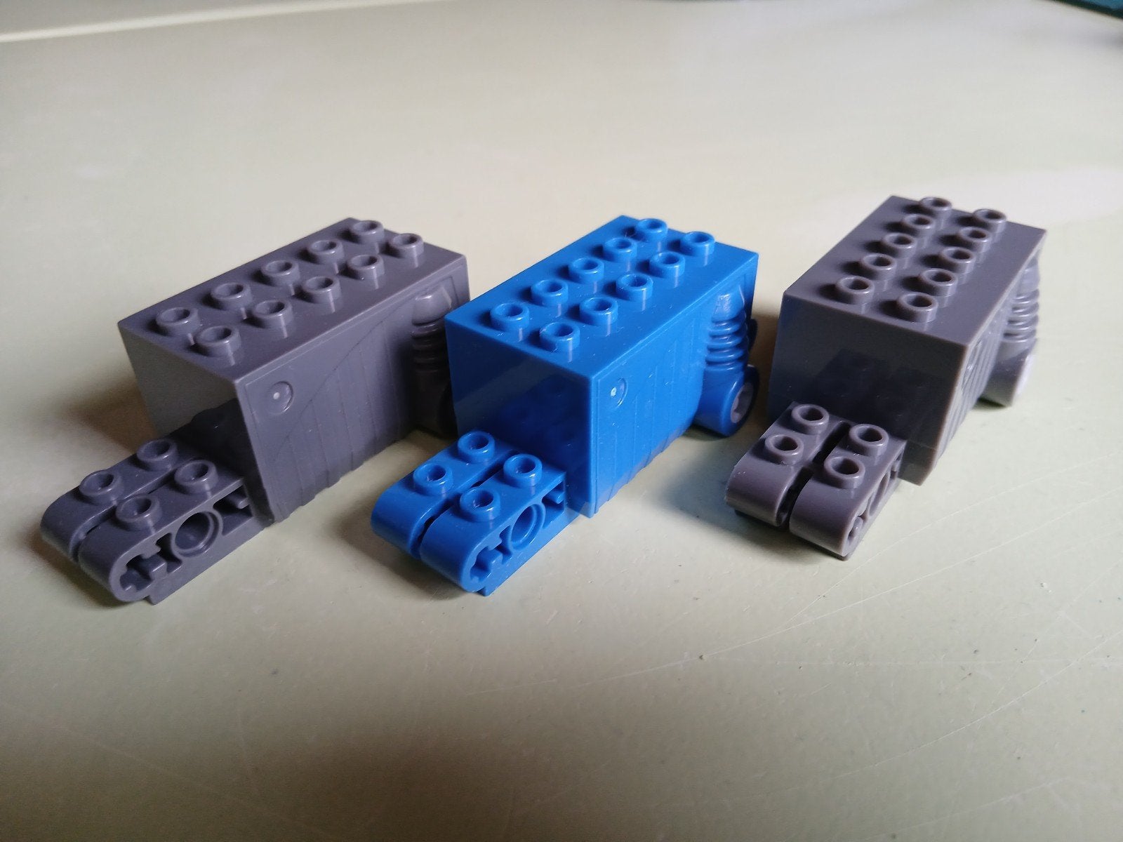 3x LEGO Technic onderdelen - grijs en blauw, Kinderen en Baby's, Speelgoed | Bouwstenen, Ophalen of Verzenden, Gebruikt, Overige merken