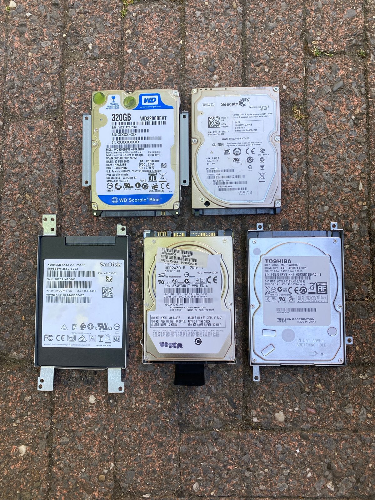 Diverse harde schijven en SSD's - WD, Seagate, SanDisk, Tosh, Computers en Software, Harde schijven, Intern, Gebruikt, Ophalen of Verzenden