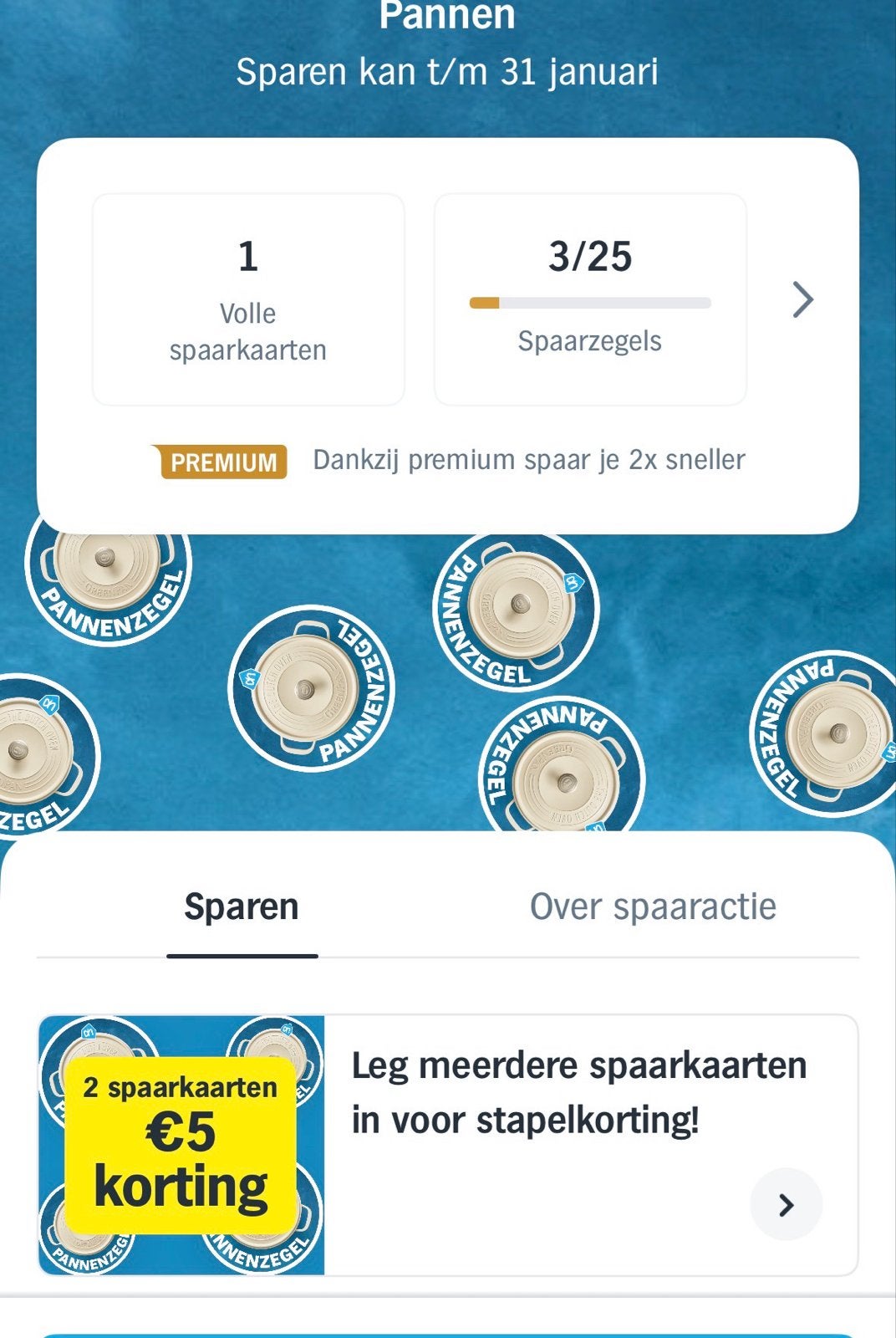 Volle AH pannen spaarkaart, Albert Heijn, Ophalen