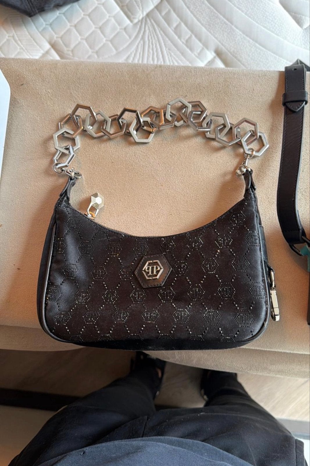 Originele Philipp Plein dames tas - Zo goed als nieuw, Ophalen of Verzenden, Zo goed als nieuw, Zwart, Handtas