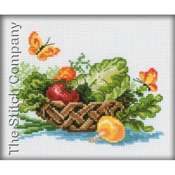 Borduurpakket Basket full of vegetables C104, Geen, Geen, Nieuw, Ophalen of Verzenden