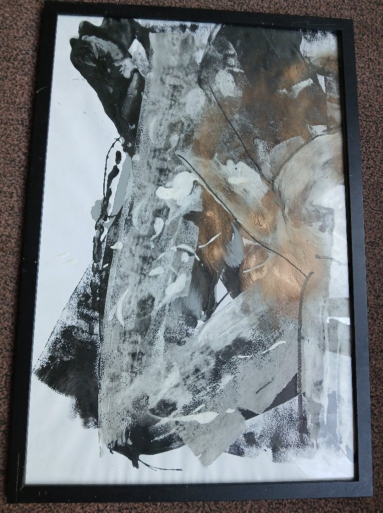Schilderij Goud/ relief (CVK-99), Antiek en Kunst, Kunst | Schilderijen | Abstract, Ophalen