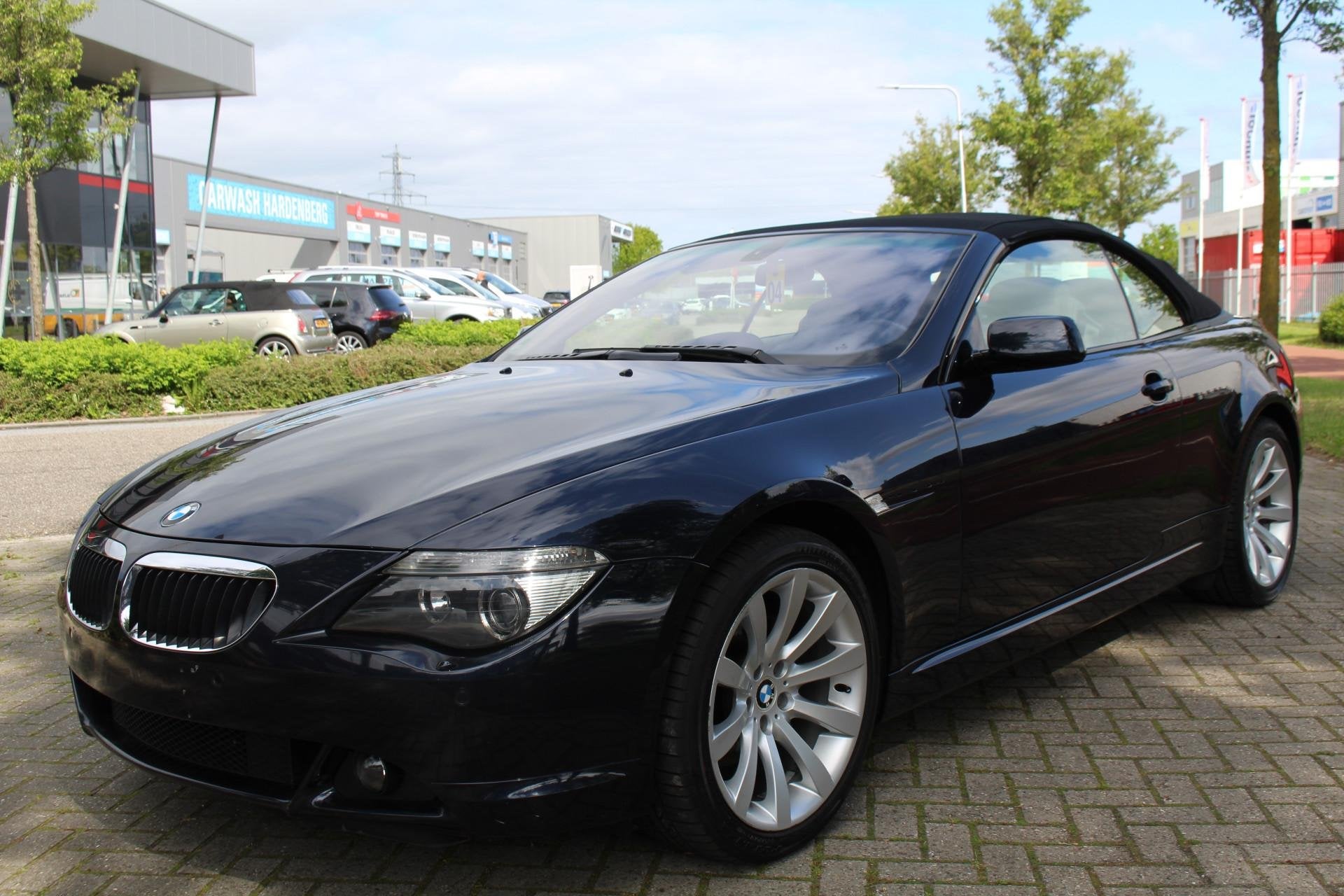 BMW 6 Serie Cabrio 630i 6 cilinder ERG MOOIE AUTO! SMG FULL, Stof, Gebruikt, Zwart, 2996 cc