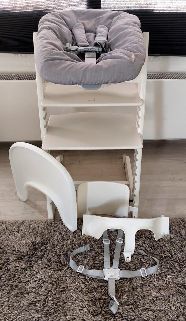 Zeer compleet! Tripp Trapp, newborn, babyset, tray, tuigje.., Kinderen en Baby's, Kinderstoelen, Ophalen, Gebruikt, Meegroeistoel