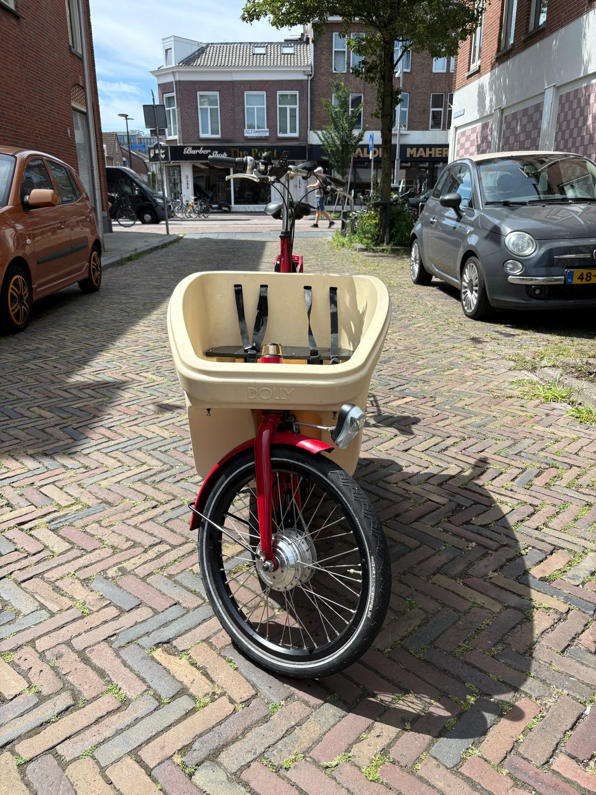 Dolly Bakfiets Elektrisch, Fietsen en Brommers, Fietsen | Bakfietsen, Gebruikt, Elektrisch, 2 kinderen, Trommelrem
