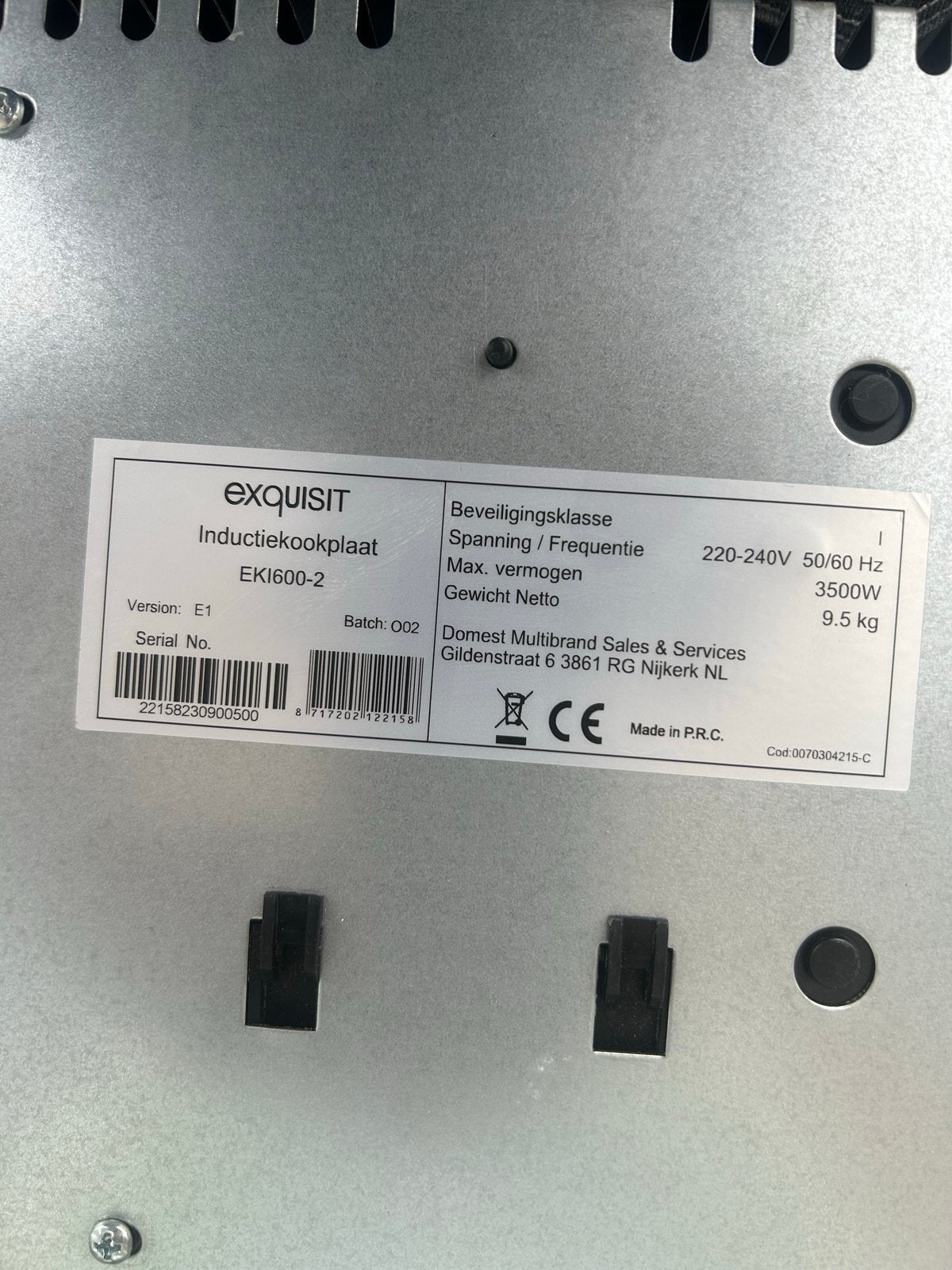 Exquisit Inductiekookplaat EKI600-2 - Lichte glasschade, Gebruikt, Inbouw, Inductie, 4 kookzones