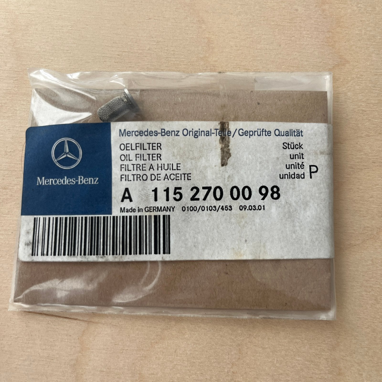 Filter voor automaatbak Mercedes-Benz A115 270 00 98, Auto-onderdelen, Transmissie en Toebehoren, Ophalen of Verzenden, Nieuw