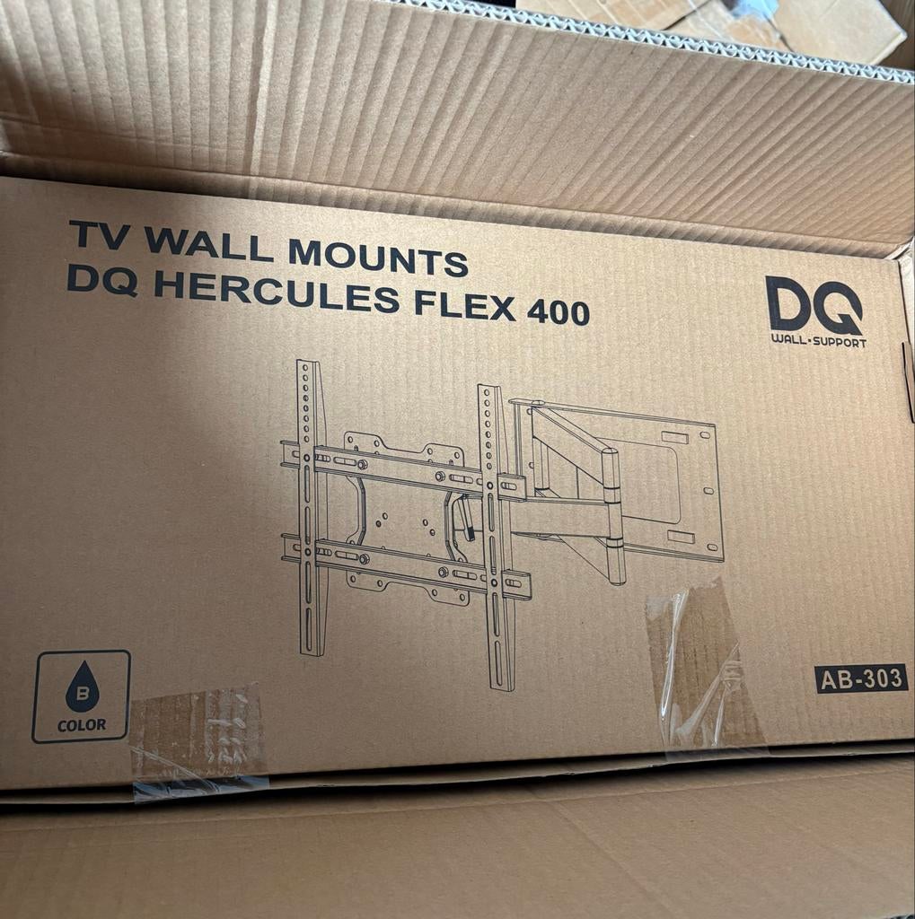 DQ Hercules Flex 400 AB-303 TV Muurbeugel - Nieuw in doos, Ophalen of Verzenden, Zo goed als nieuw