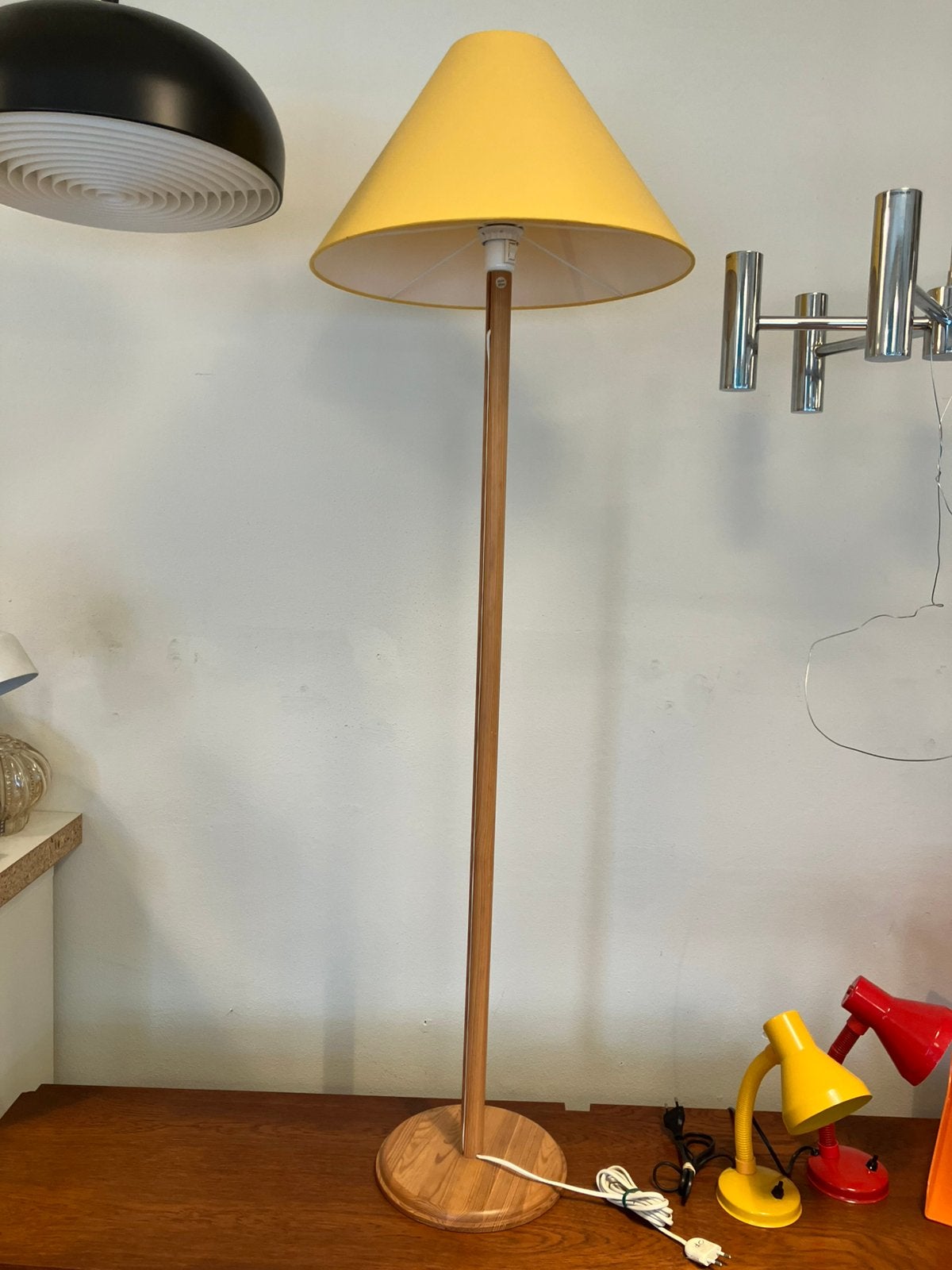 Oud Ikea grenen vloerlamp jaren 70/80, Ophalen, Zo goed als nieuw, Hout, 150 tot 200 cm