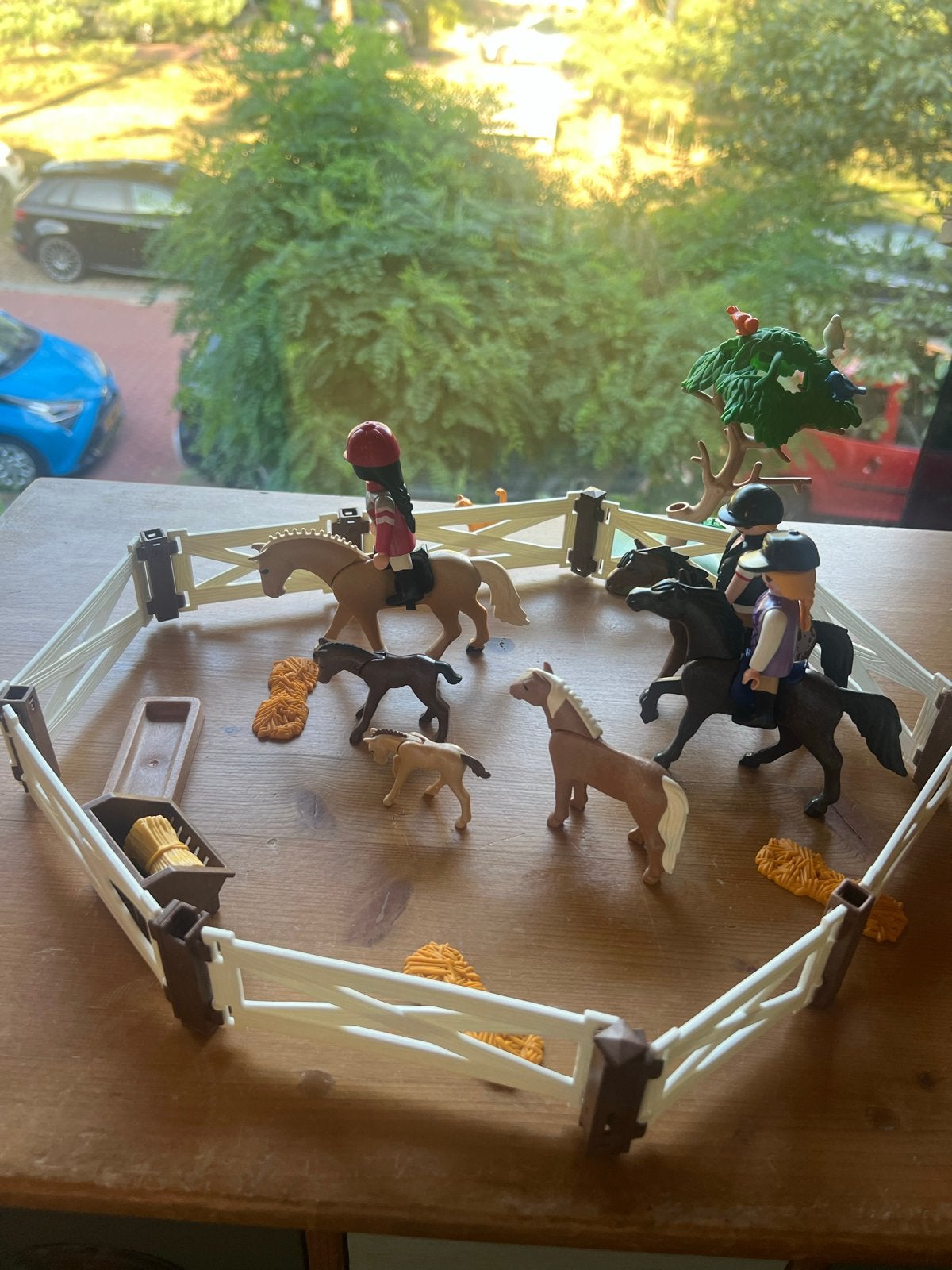Playmobil Paardenset met omheining en figuren, Kinderen en Baby's, Gebruikt, Complete set, Overige typen, Ophalen of Verzenden