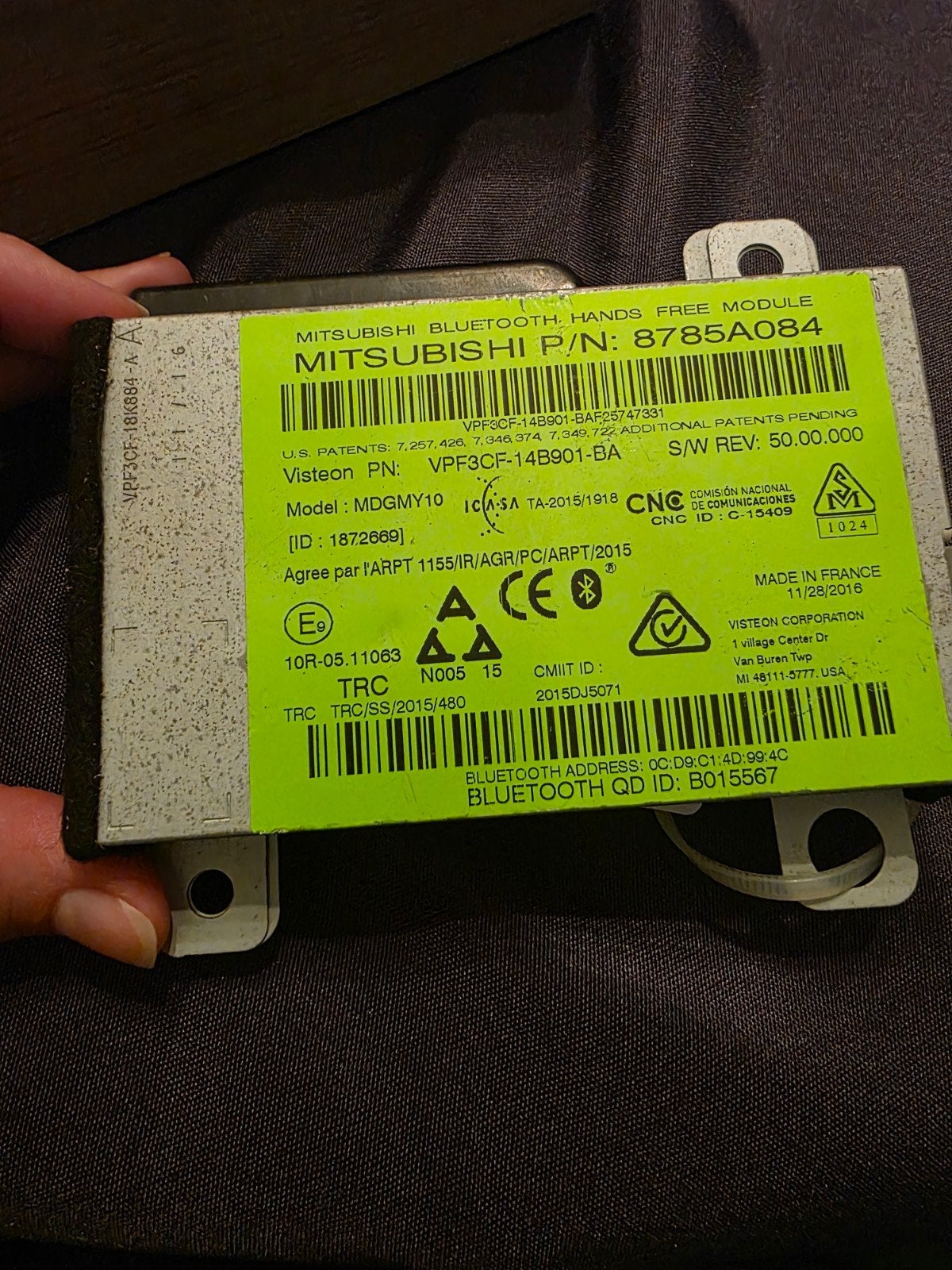 Mitsubishi Bluetooth Handsfree Module 8785A084, Ophalen of Verzenden, Gebruikt, Mitsubishi
