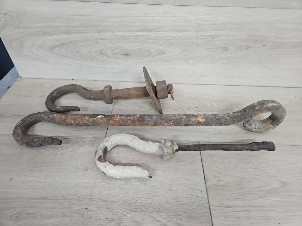 Touw en blok antieke gevel  haak katrol bevestigings haak, Ophalen of Verzenden