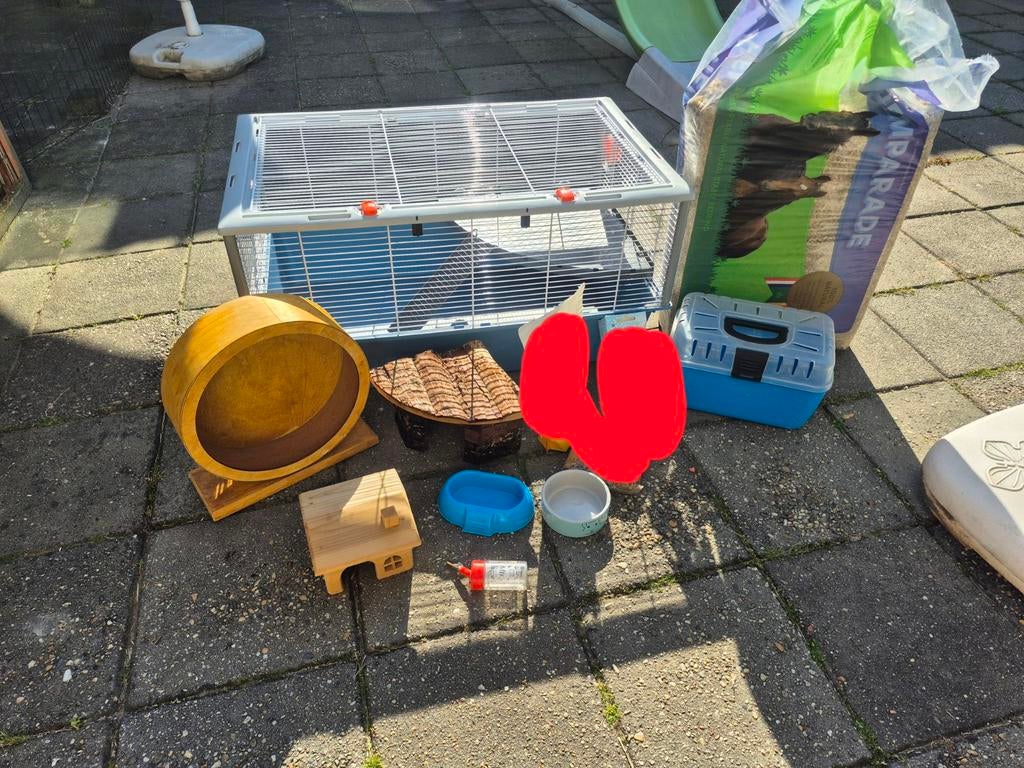 Knaagdieren kooi / hok incl toebehoren voor o.a goud hamster, Dieren en Toebehoren, Knaagdieren en Konijnen | Hokken en Kooien