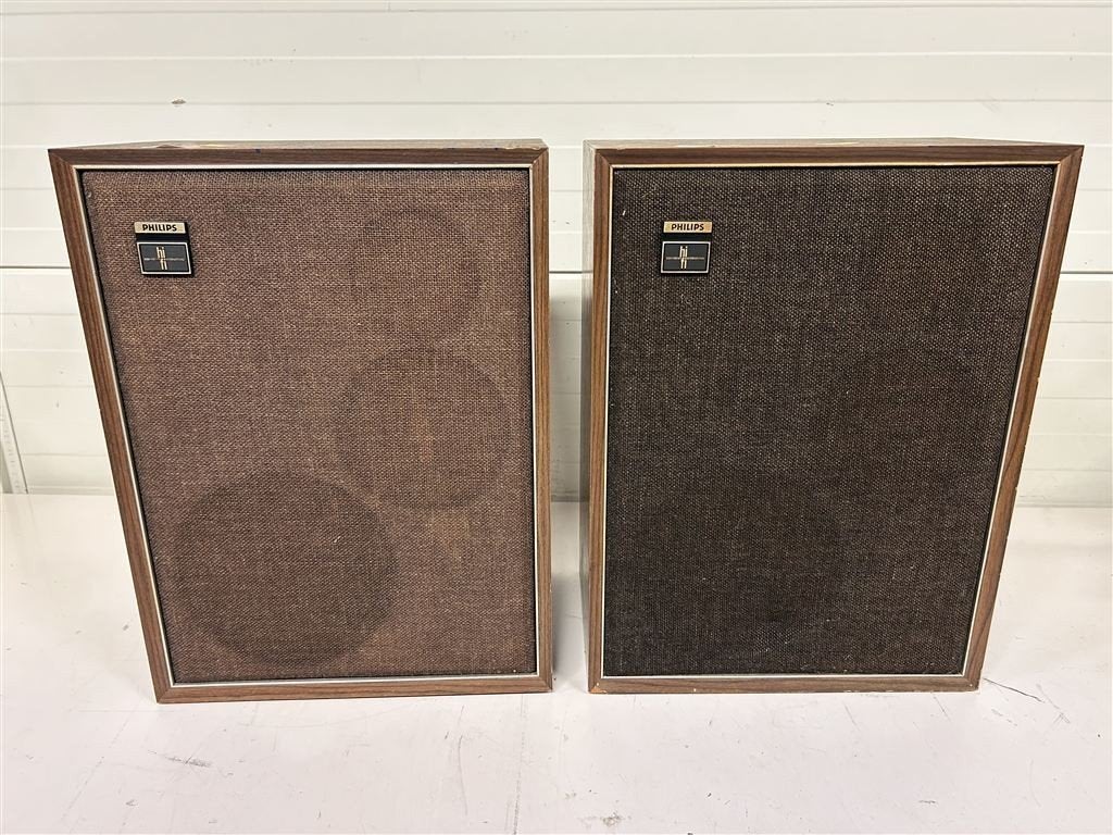 A7409. Philips 22RH456/01Z vintage luidsprekers, Philips, Gebruikt, Ophalen of Verzenden, 120 watt of meer