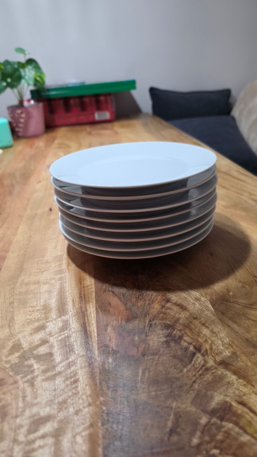 IKEA borden set van 8 - wit, zo goed als nieuw, Keramiek, IKEA, Ophalen of Verzenden, Zo goed als nieuw