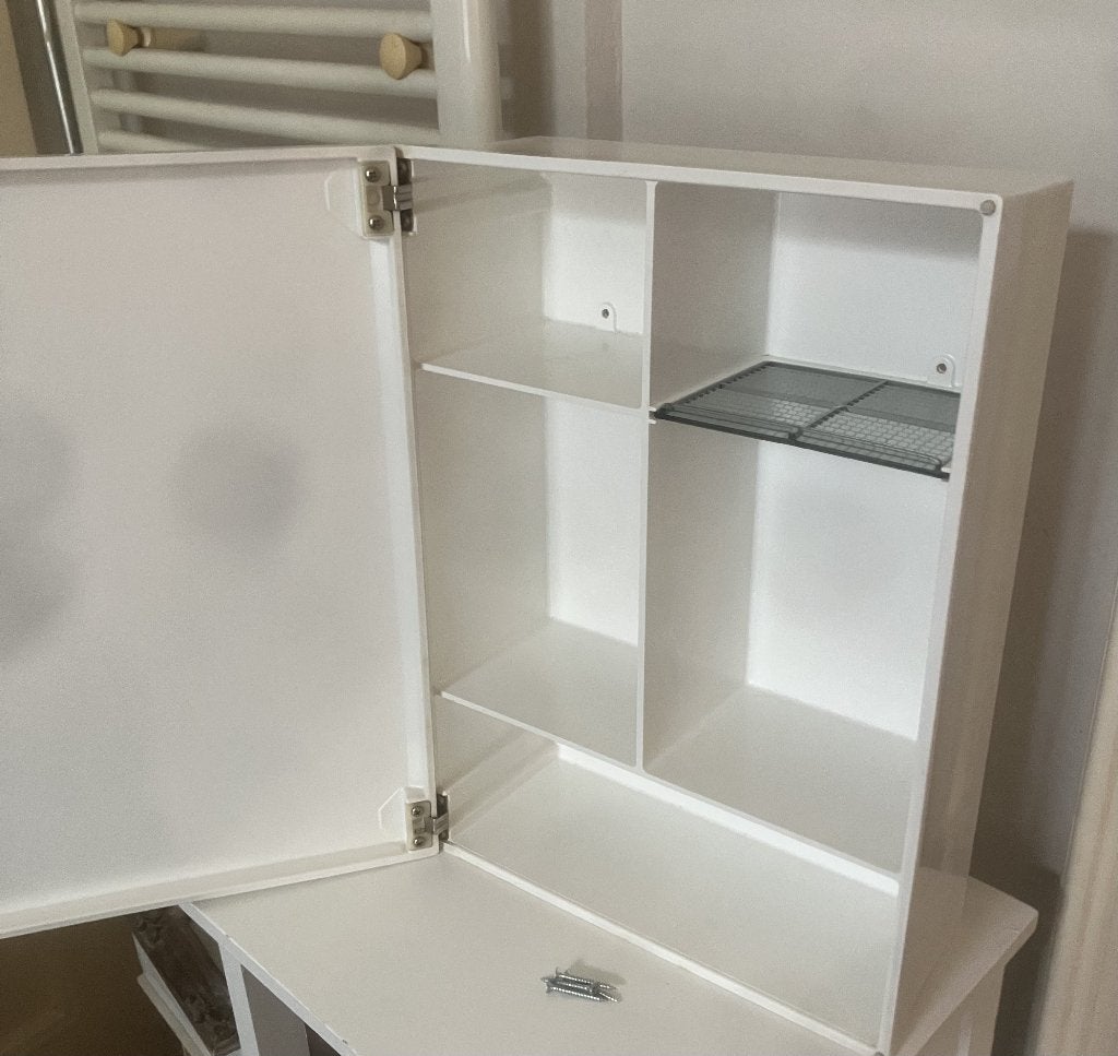 Kunstof wit medicijnen/badkamerkast, Minder dan 50 cm, Gebruikt, Overige typen, Ophalen of Verzenden