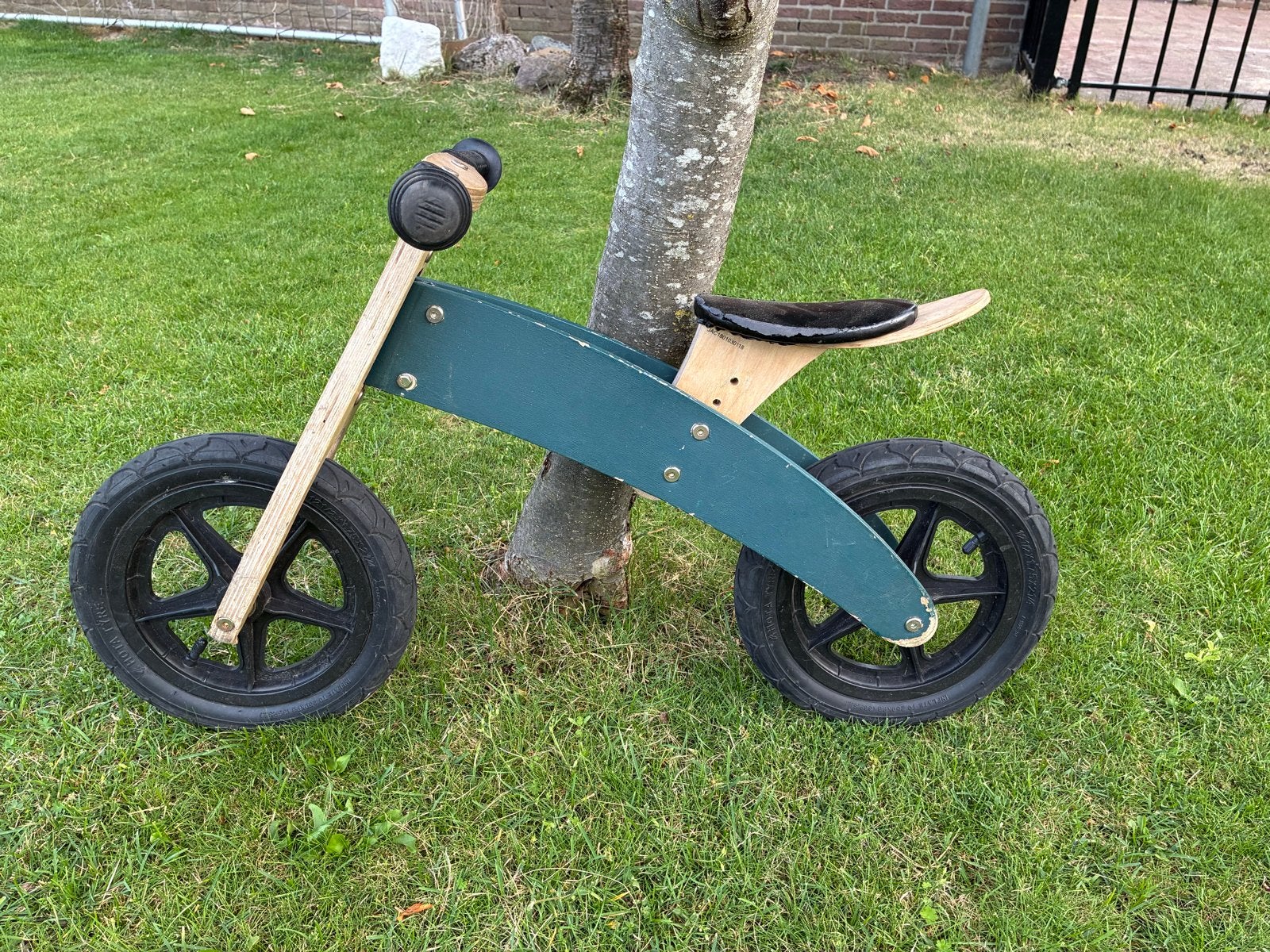 Houten loopfiets voor kinderen - Groen/Hout, Fietsen en Brommers, Fietsen | Kinderfietsjes, Gebruikt, Minder dan 16 inch, Ophalen