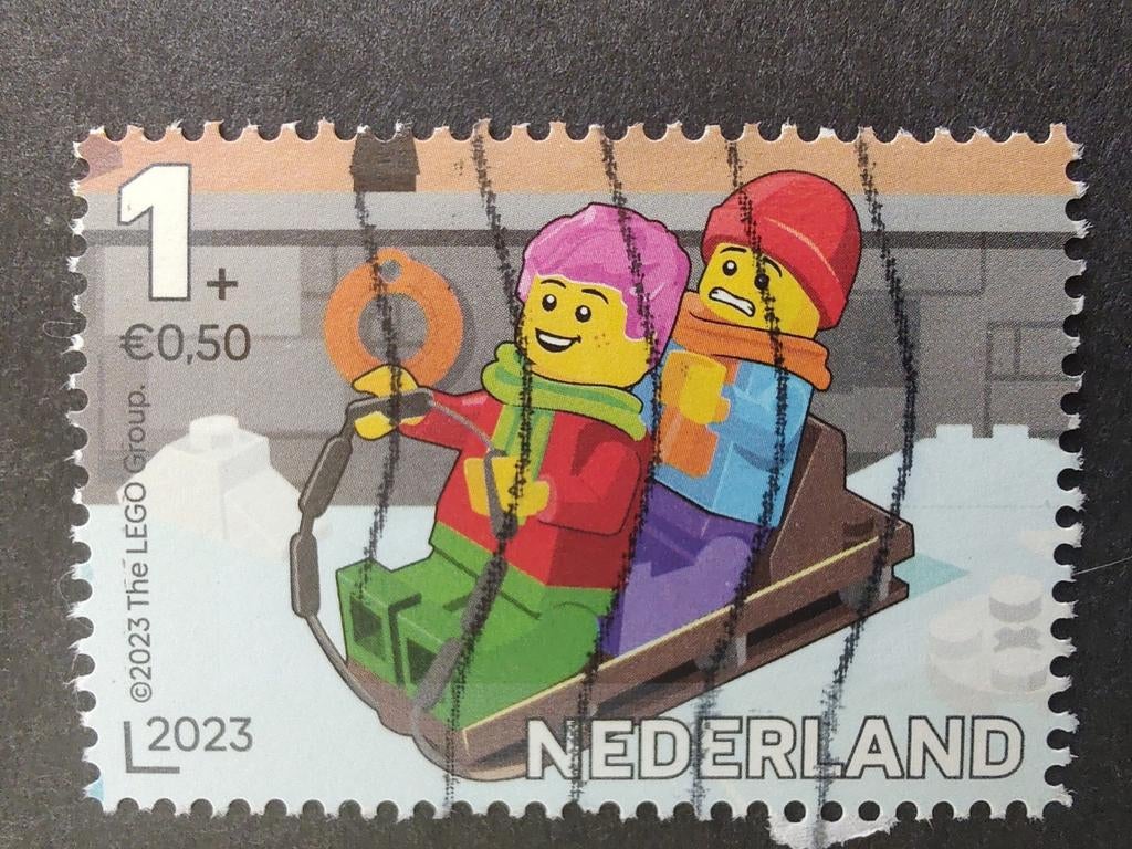 4148 d lego sleeën kinderzegels 2023, Postzegels en Munten, Ophalen of Verzenden