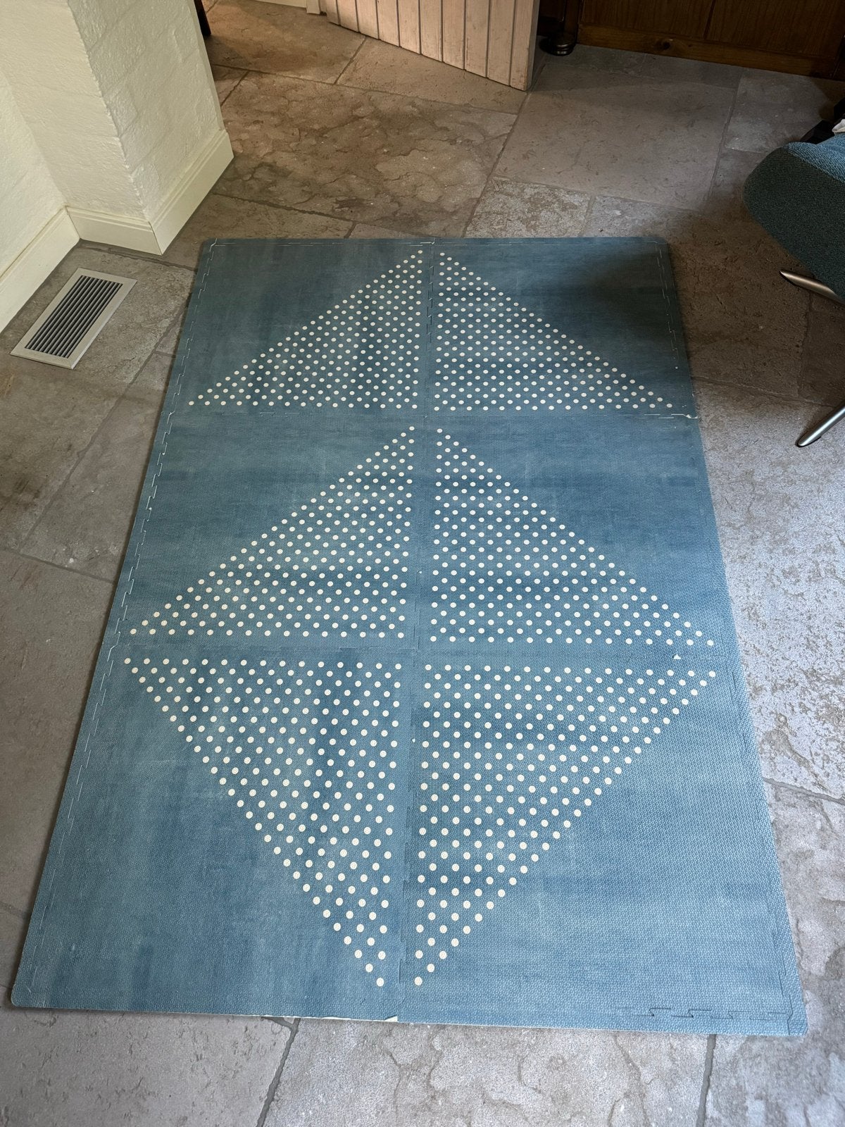 Toddlekind speelmat - Blauw met stippenpatroon, Ophalen, Gebruikt, Jongen of Meisje