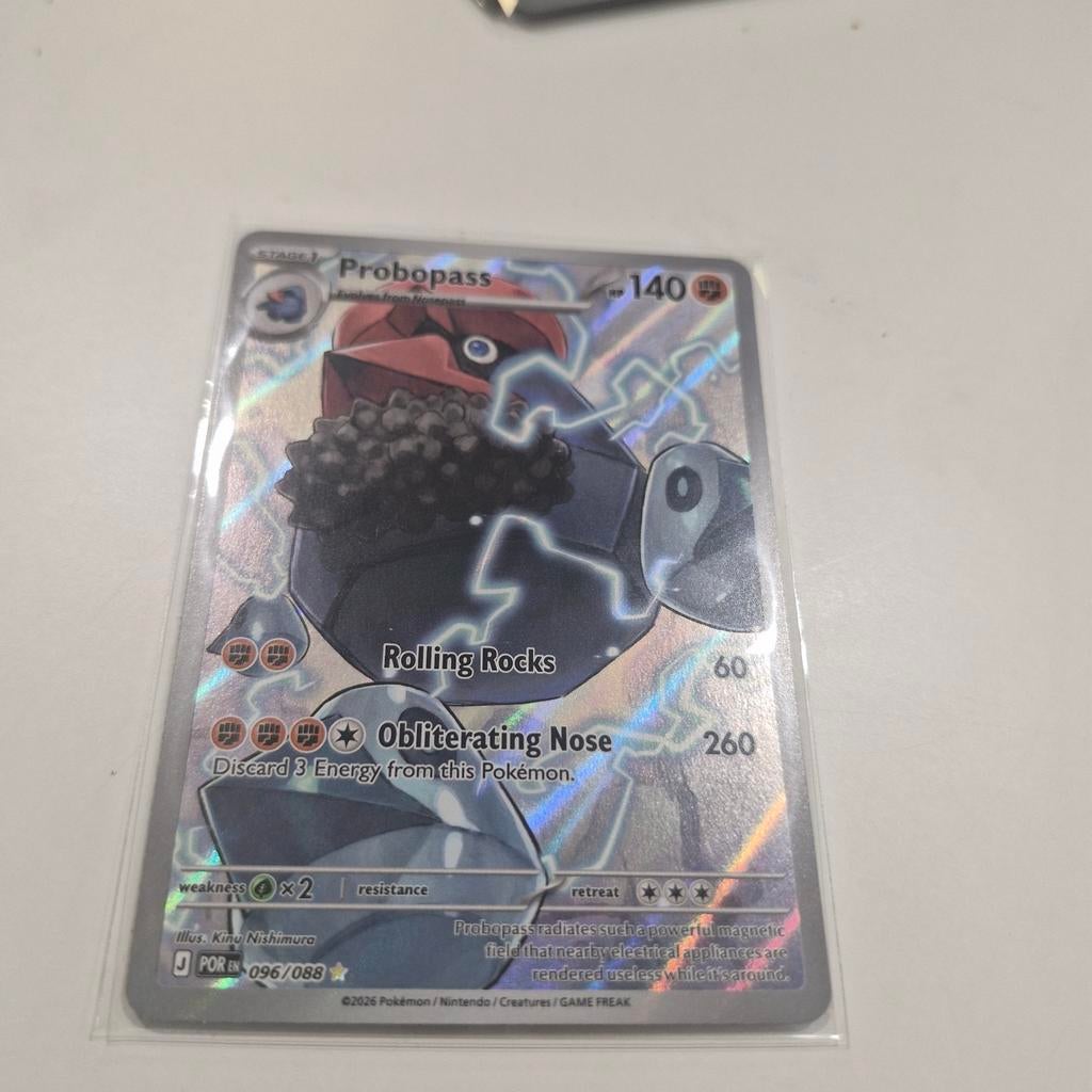 Probopass Pokémon Kaart - Full Art Holo 096/088, Hobby en Vrije tijd, Verzamelkaartspellen | Pokémon, Nieuw, Losse kaart, Foil