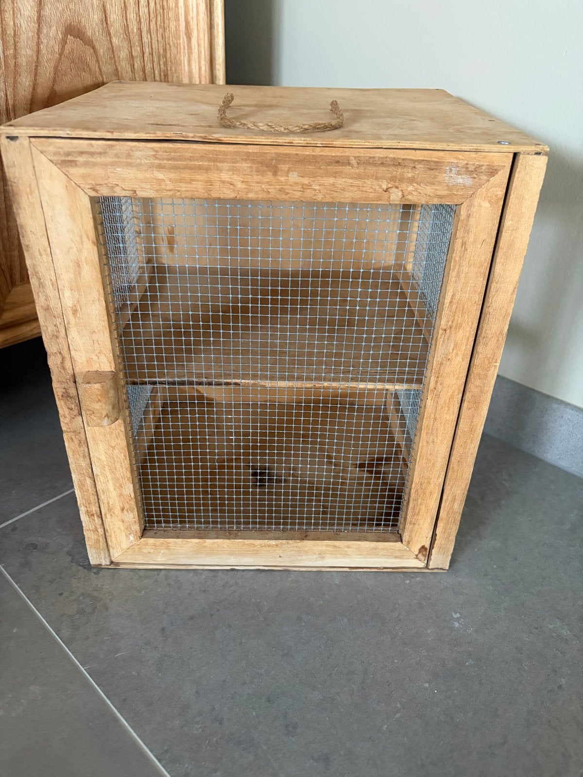 Houten brocante landelijk Vliegenkastje, Ophalen, Gebruikt