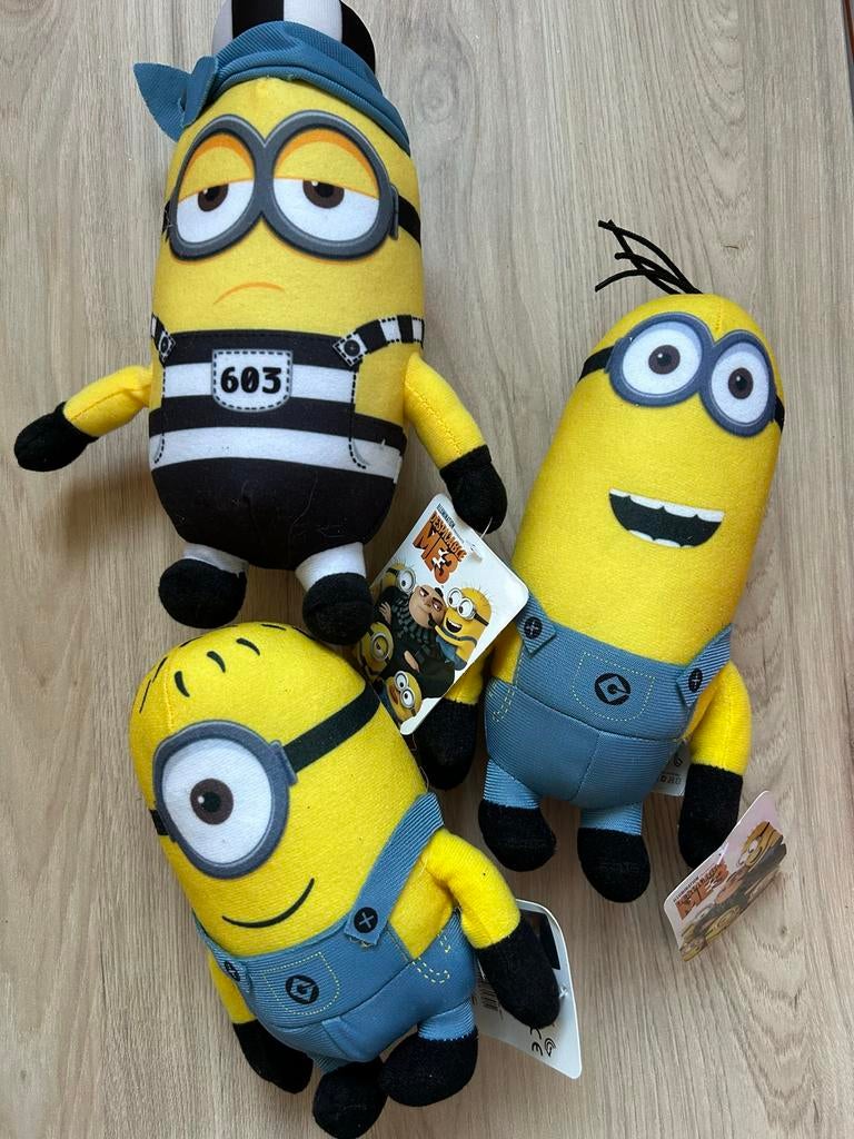 Minions knuffels - set van 3 - nieuw, Overige merken, Overige typen, Nieuw, Ophalen of Verzenden