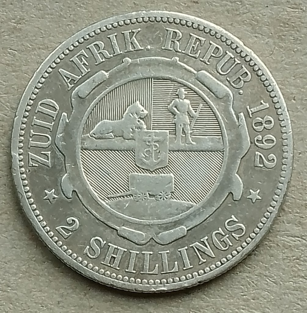 Zuid Afrika, 2 shillings 1892, Ophalen of Verzenden, Zuid-Afrika, Losse munt, Zilver
