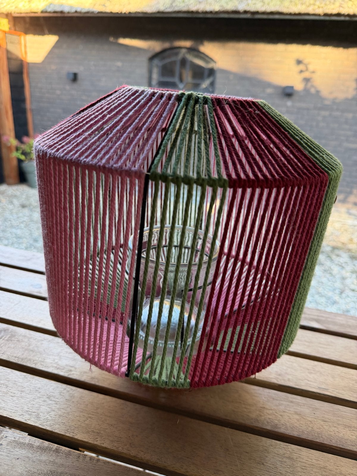 Decoratieve lantaarn/windlicht - rood, roze, groen, Meerkleurig, Overige stijlen, Nieuw, Ophalen of Verzenden