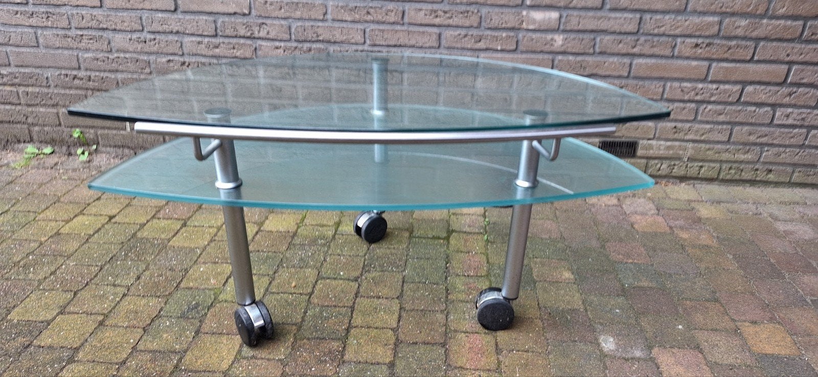Glazen  audio  tafel, Ophalen, 75 cm of meer, Rechthoekig, Glas
