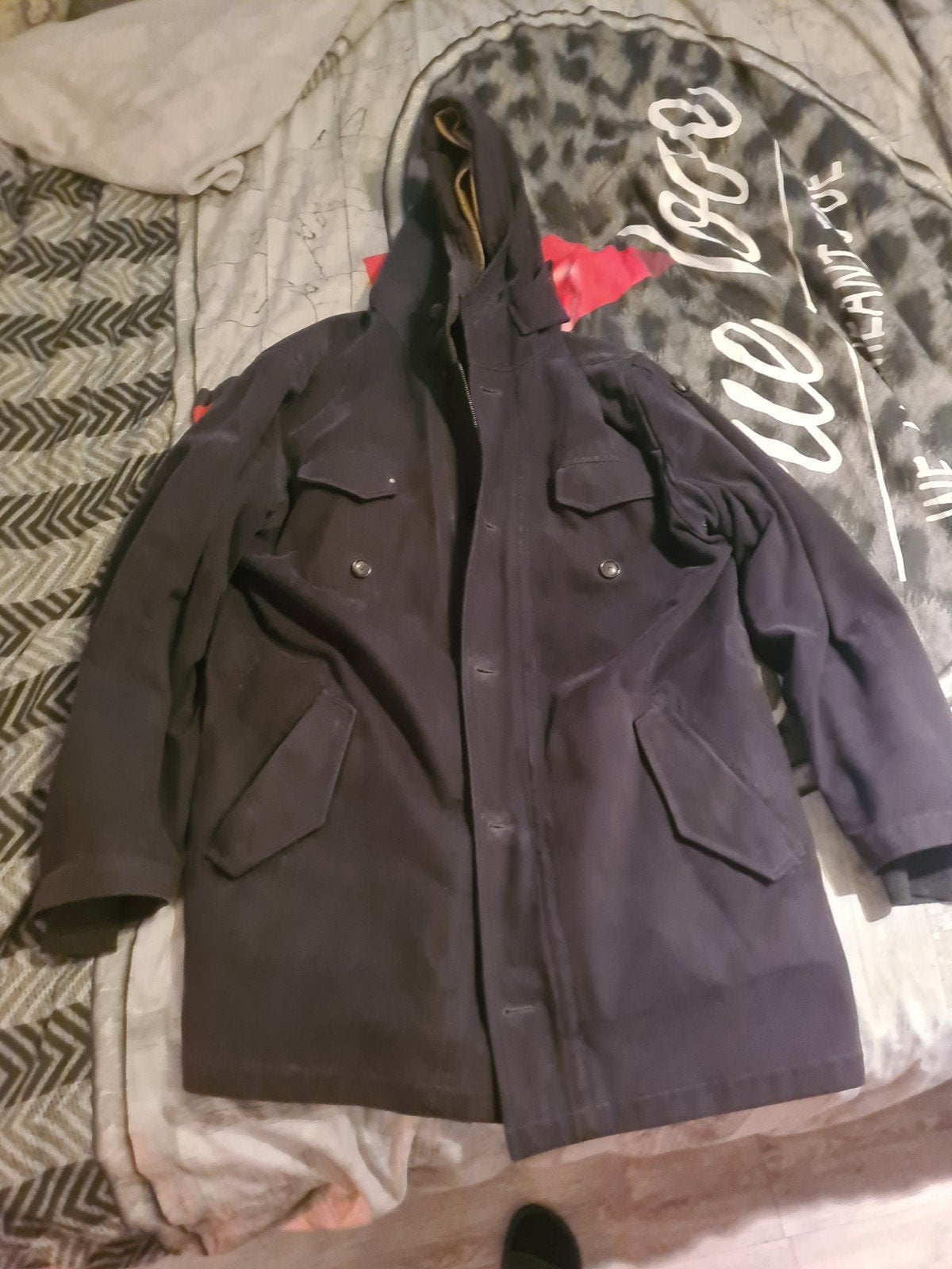 Hugo Boss Winterjas met Teddy Voering - Maat L, Kleding | Heren, Jassen | Winter, Maat 52/54 (L), Blauw, Ophalen of Verzenden