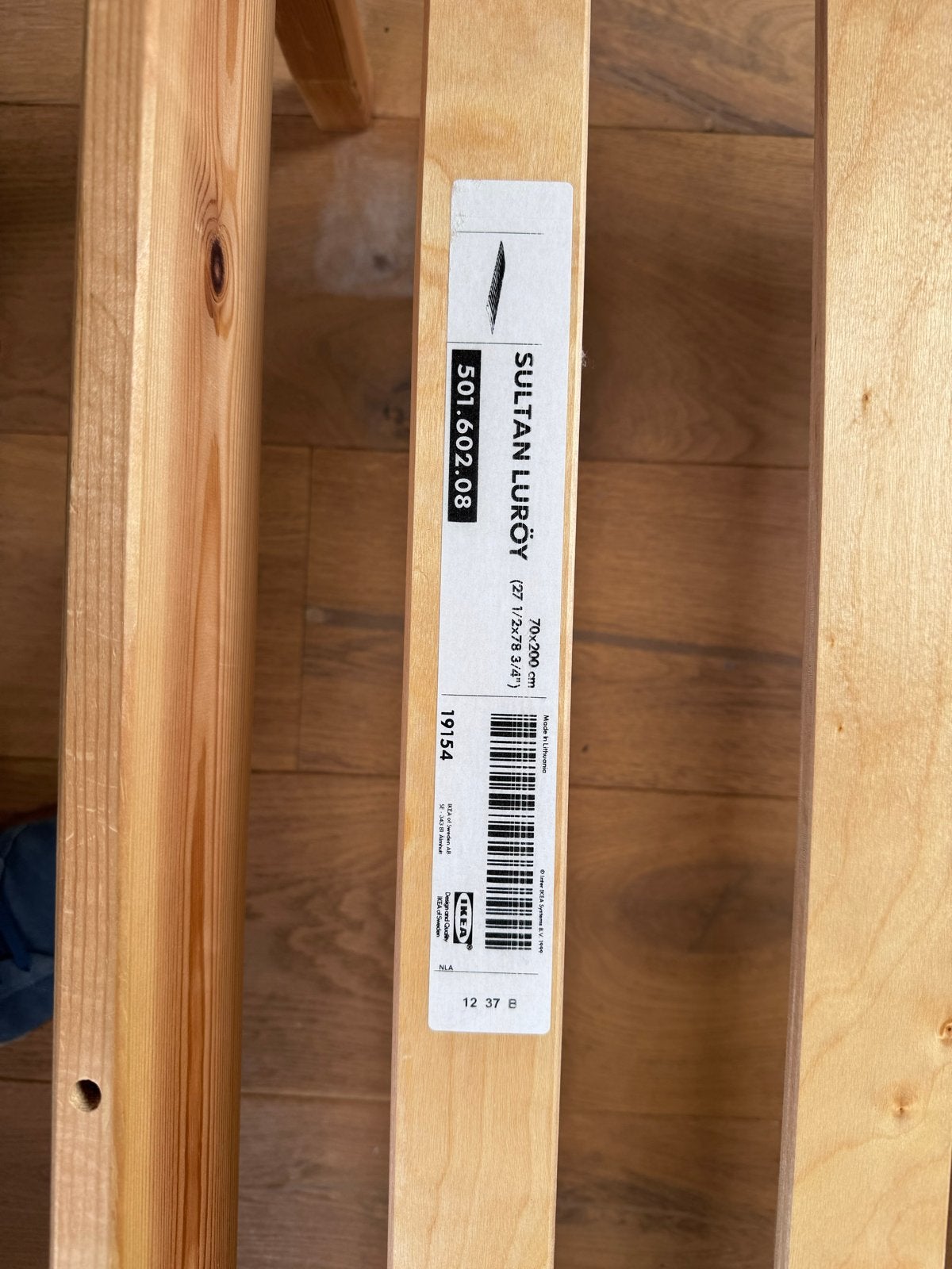 IKEA FJÄLLSE bedframe met SULTAN LURÖY lattenbodem, Ophalen, Gebruikt, Overige kleuren, Tweepersoons