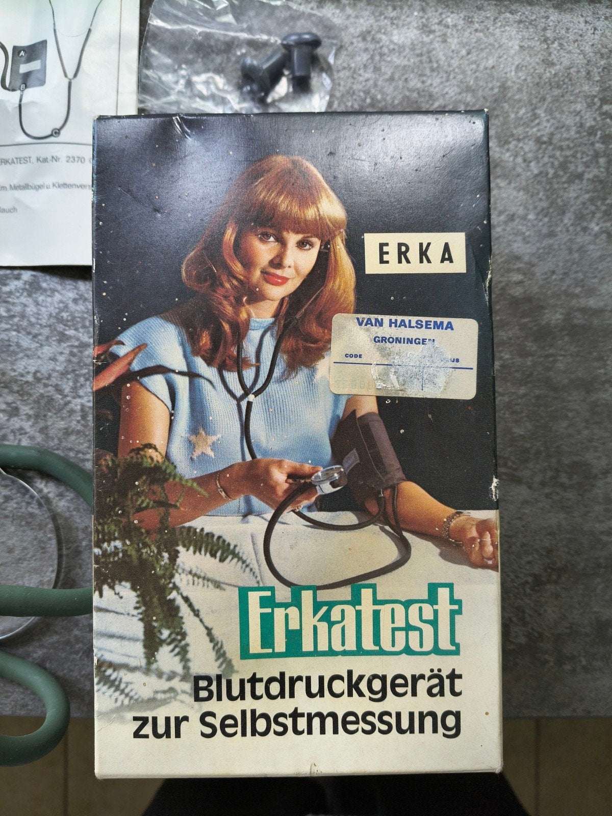 Vintage ERKA Bloeddrukmeter Set met Stethoscoop, Ophalen of Verzenden, Zo goed als nieuw, Overige typen
