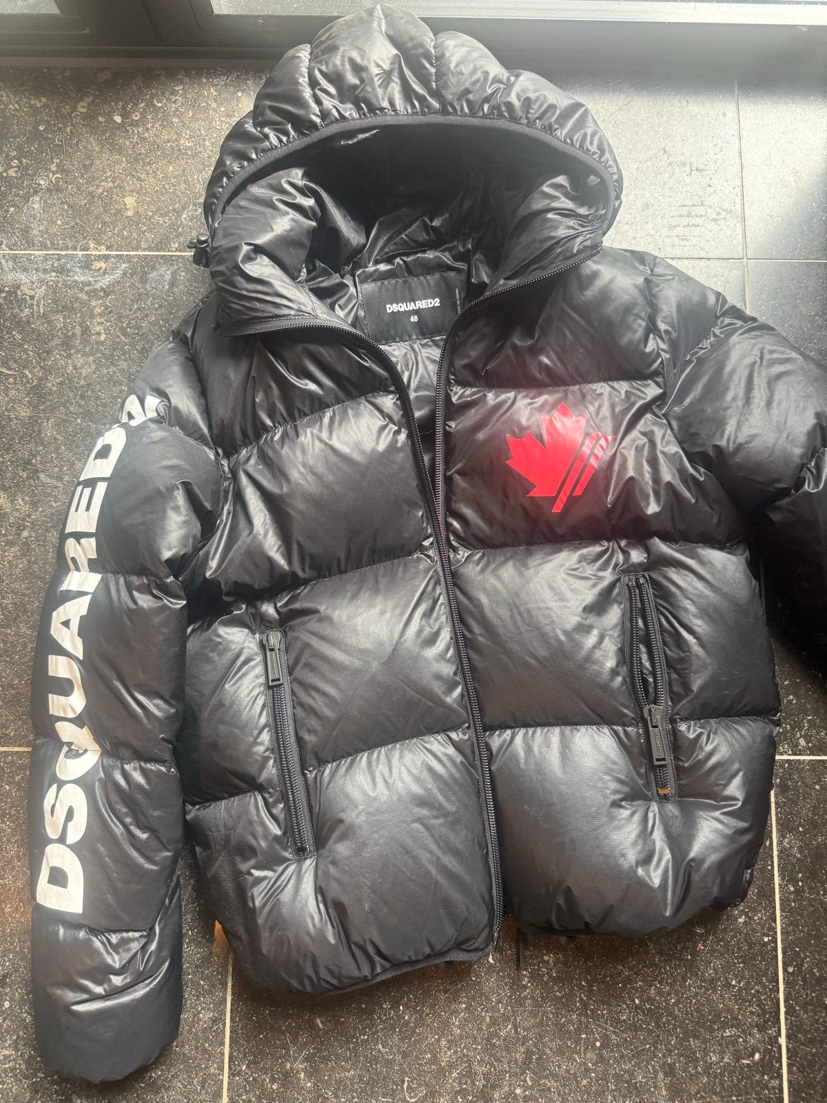 Dsquared2 Puffer Jacket Zwart, Ophalen of Verzenden, Zo goed als nieuw, Zwart