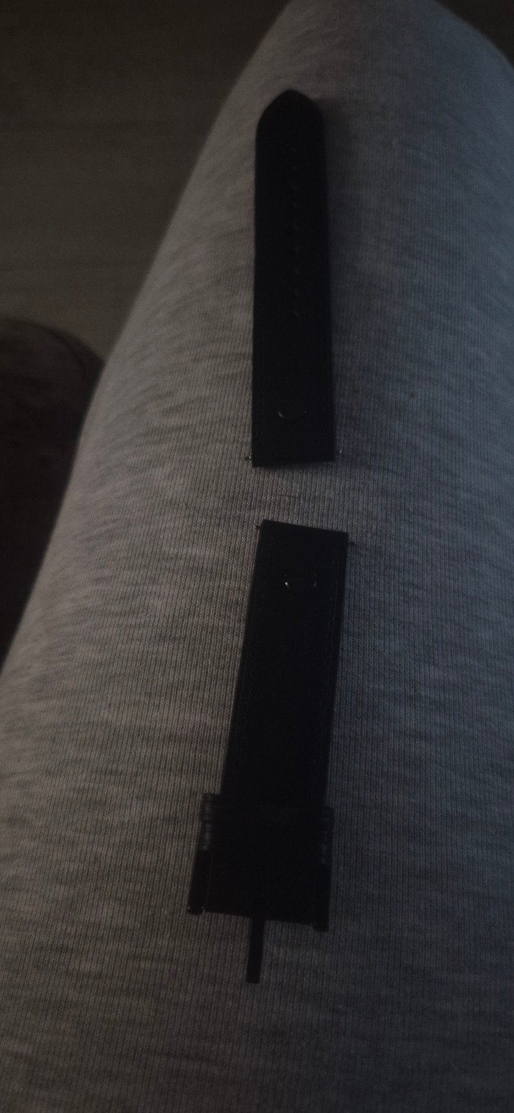 Leren horlogebandje 20mm - Zwart en Bruin, Ophalen of Verzenden, Nieuw, Leer, Overige merken