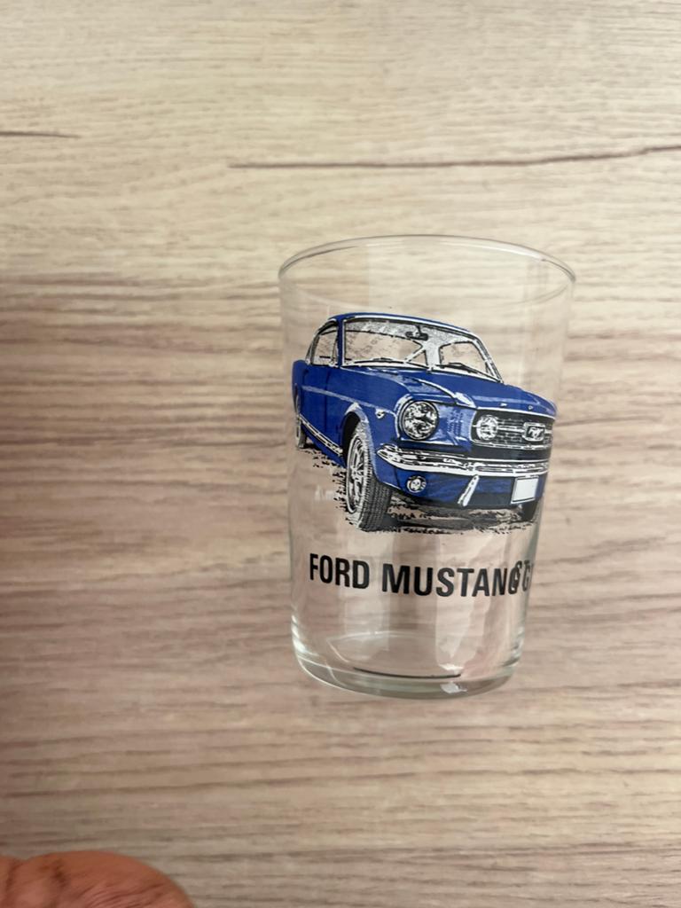 Ford Mustang drinkglas 150ml, Verzamelen, Verzenden, Zo goed als nieuw, Frisdrankglas