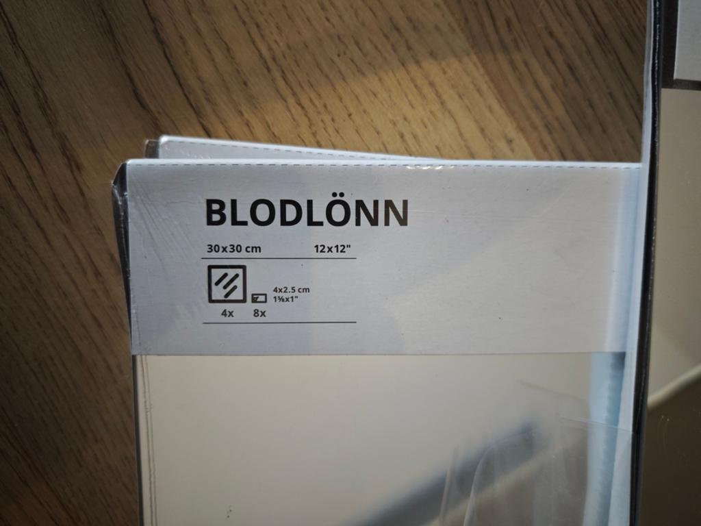 IKEA Blodlonn spiegels 30x30 cm - Zo goed als nieuw, Ophalen, Minder dan 50 cm, Vierkant, Zo goed als nieuw