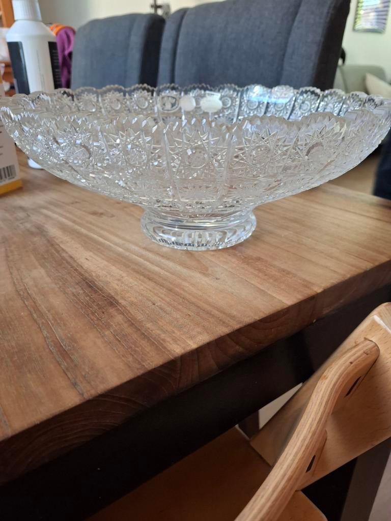 Prachtige Kristallen Fruitschaal - Bohemia Glas, Antiek en Kunst, Antiek | Glas en Kristal, Ophalen of Verzenden