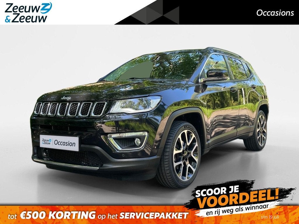 Jeep Compass 1.3T S | NAVI | STOEL & STUUR VERWARMING | KEYL, Auto's, Jeep, Bedrijf, Te koop, Compass, ABS, Achteruitrijcamera