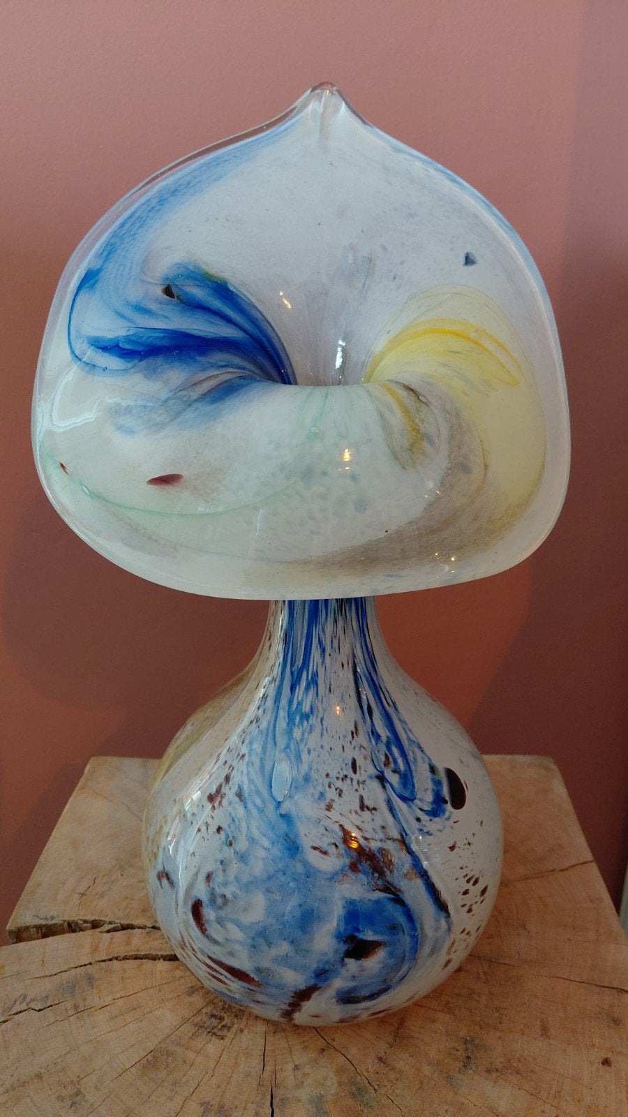 Mooie glazen vaas/object - RGH - Murano stijl, Antiek en Kunst, Ophalen
