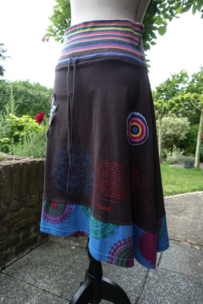 grijze rok Annamoda Piu - mt S - (valt groot), Kleding | Dames, Ophalen of Verzenden, Grijs, Gedragen, Onder de knie