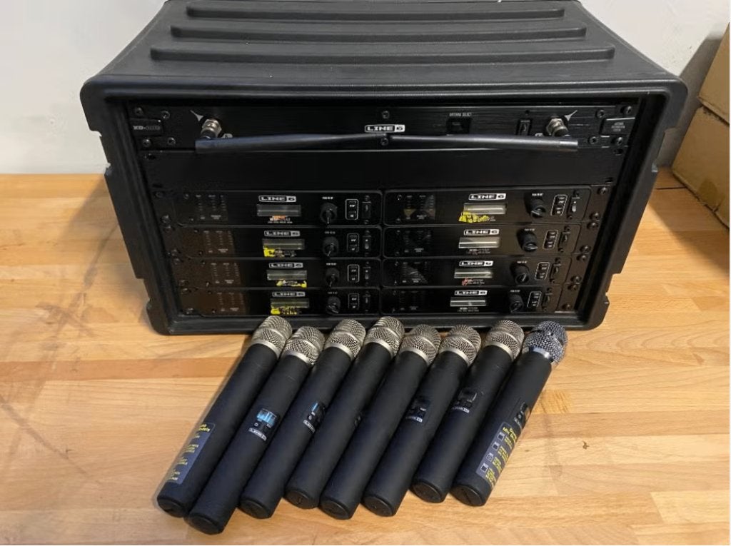 Line 6 XD-V75 8-Voudige Microfoonset + Distributie, Verzenden, Zo goed als nieuw, Zangmicrofoon, Draadloos