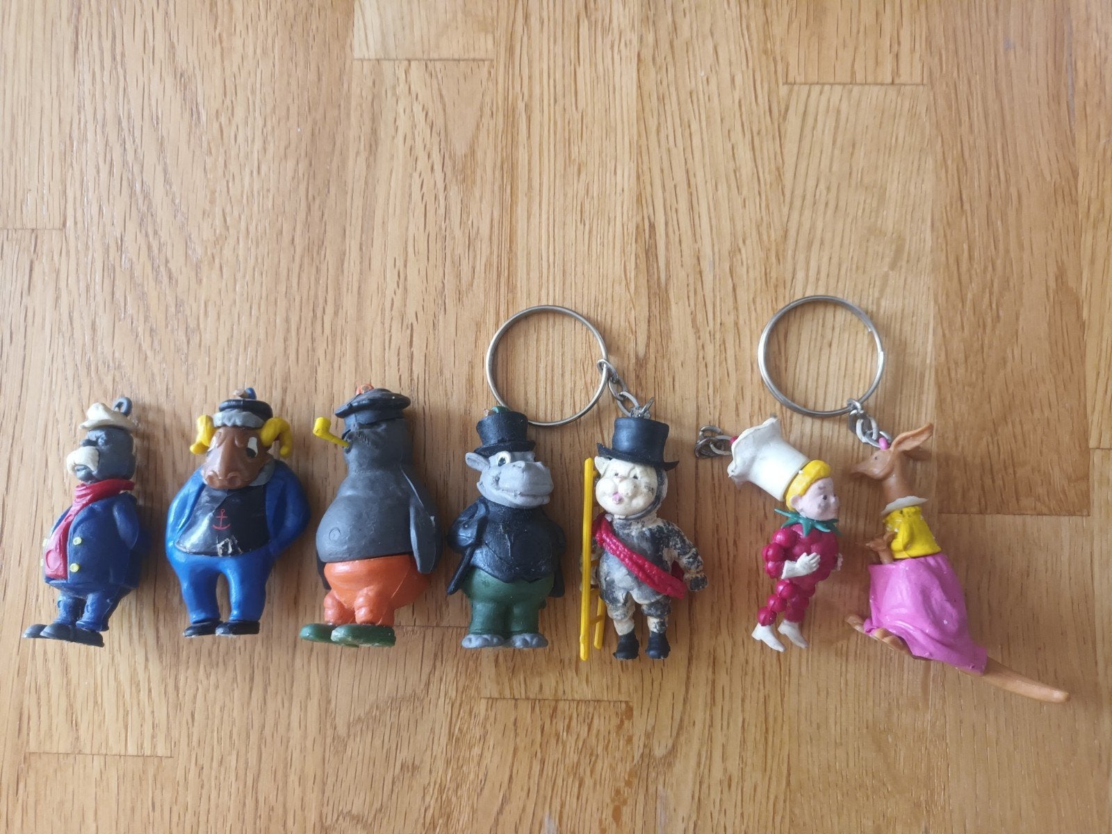 7 figuurtjes uit serie Flipje, Ophalen of Verzenden, Gebruikt, Knuffel of Figuurtje