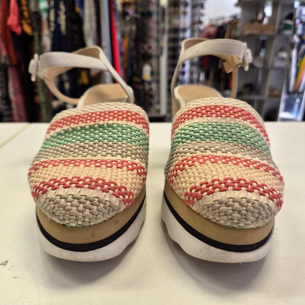 Unisa espadrille sleehak sandalen multicolor maat 39 51958, Overige kleuren, Ophalen of Verzenden, Zo goed als nieuw, Unisa
